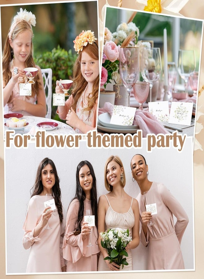 Eaasty 60 Pack Floral Thank You Gift Tags with 60 Twine Strings, 2 x 3 in Watercolor Wild Floral Flower Paper Tags in 6 Designs for Weddings, Bridal & Baby Showers, Birthday Party Favors DIY Crafts - Image 4